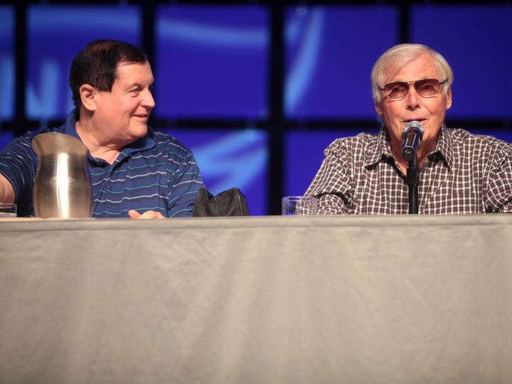 Burt Ward and Adam West at a fan convention