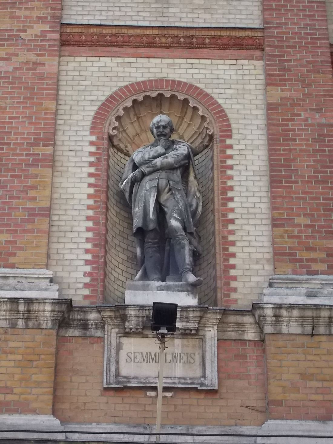 Statue of Semmelweis at the university that carries his name in Budapest