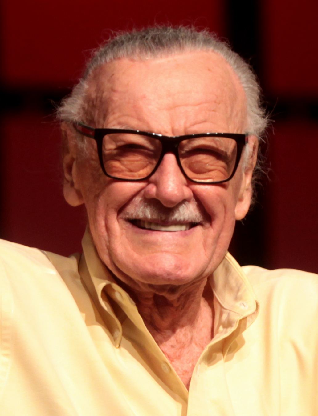 Stan Lee smiling at a fan convention